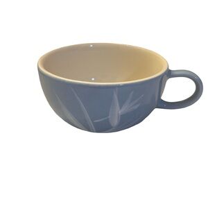 Blue Pacific ‘Winfield’ Blue Ceramic Tea Cup with White Bamboo Design